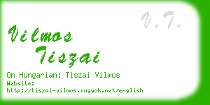 vilmos tiszai business card